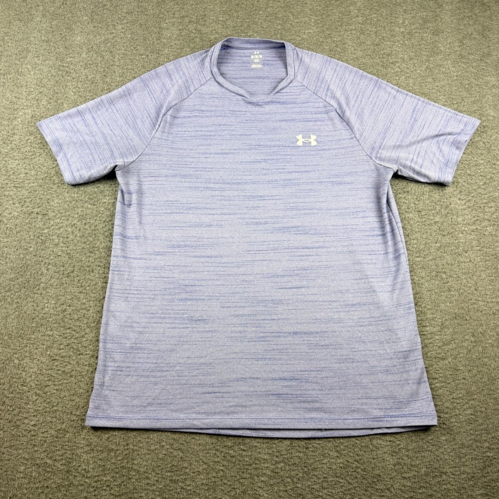 Under Armour Men's M Medium Tech 2.0 Short Sleeve T-Shirt Blue Space Dye 1377843